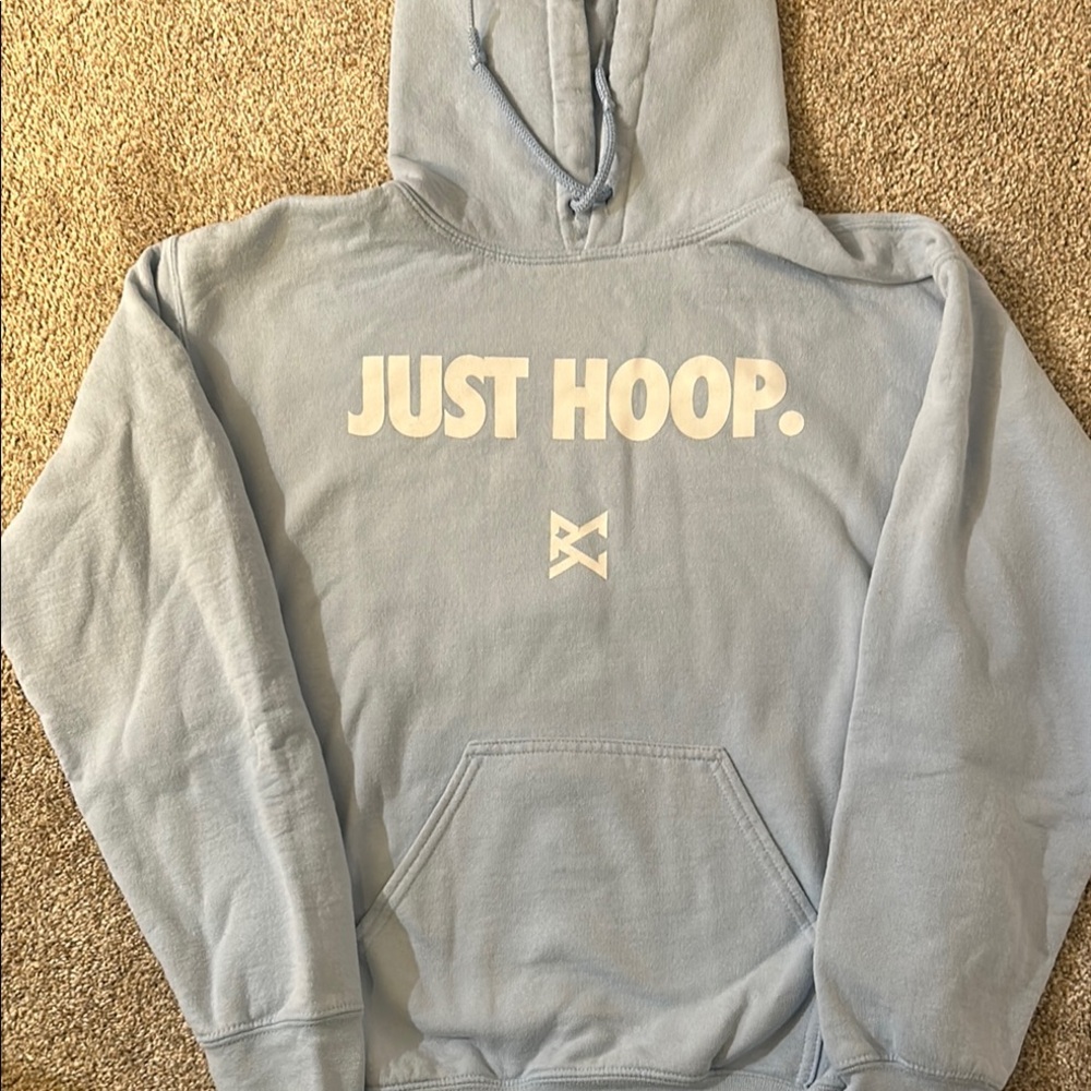 Just Hoop Light Blue Hoodie from Bucket Culture